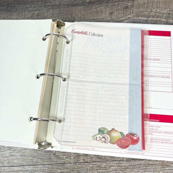 Campbell's Collection A Personal Cookbook Binder Recipes Vintage Rare 1997 - Picture 5 of 7